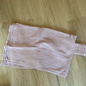 Pale Pink Muslin Car seat Drape